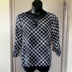 Dress Barn Black and White Blouse